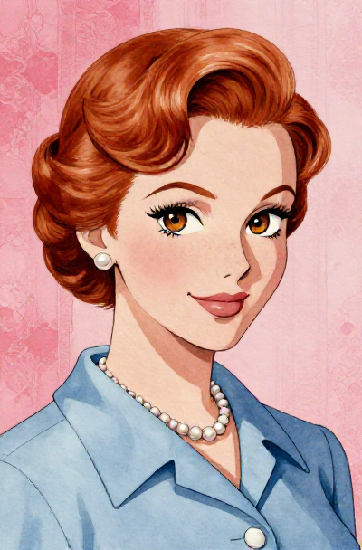 Anna, vintage magazine style